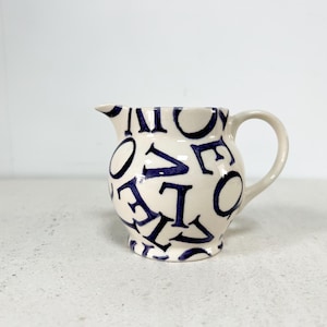 Vintage Emma Bridgewater Blue Love Small Milk/Cream Jug