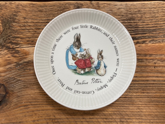 Vintage Peter Rabbit Wedgwood Nursery Plate, Beatrix Potter Design