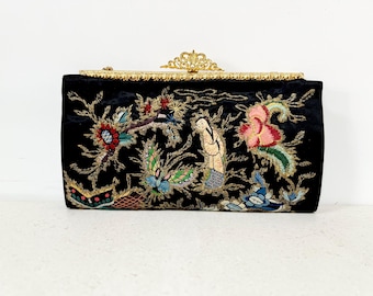 Vintage Chinese Embroidered Evening Bag Clutch