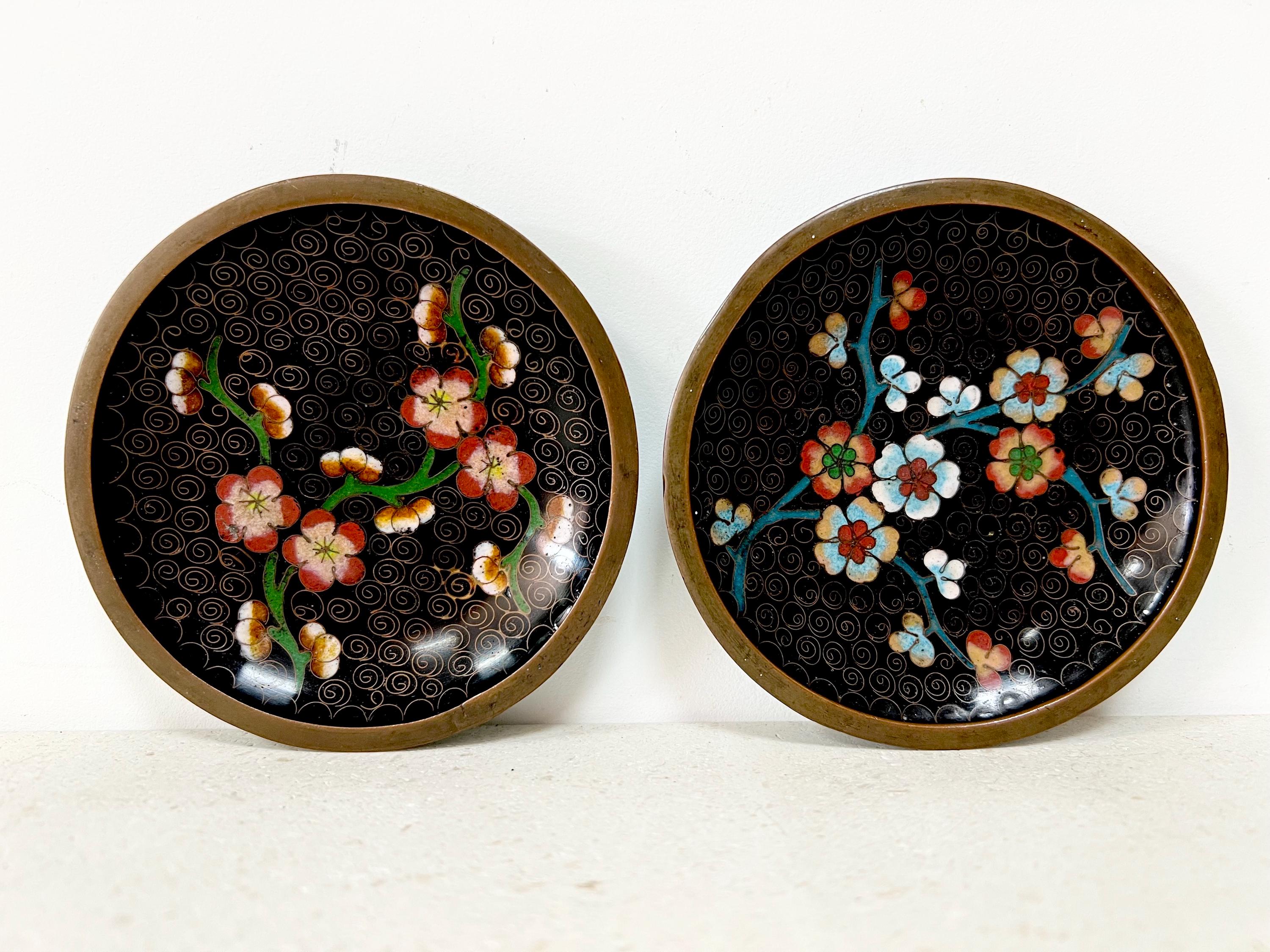 ヴィンテージ エナメル 七宝焼き 花模様 小物入れ - Etsy 日本