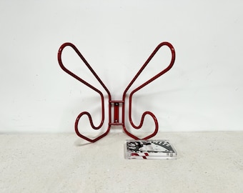 Vintage IKEA Frän Wall Hooks, Red Metal Coat Rack, Coat Racks