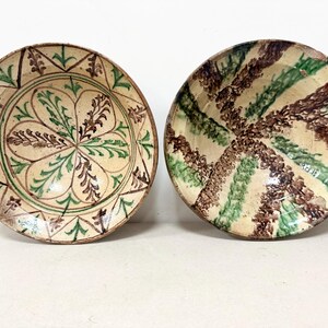 Duża miska w stylu vintage, pochodzenie: Pakistan, południowy Afganistan, tradycyjna ceramiczna miska prymitywna