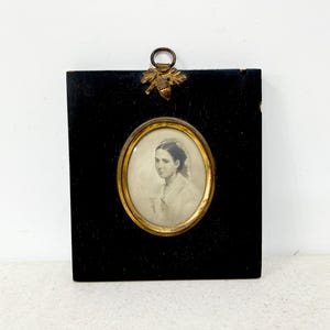Antique Miniature Silhouette Portrait: 19th Century Young Woman
