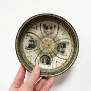 Vintage Søholm Stentøj Studio Pottery Bowl, plato de cerámica danés