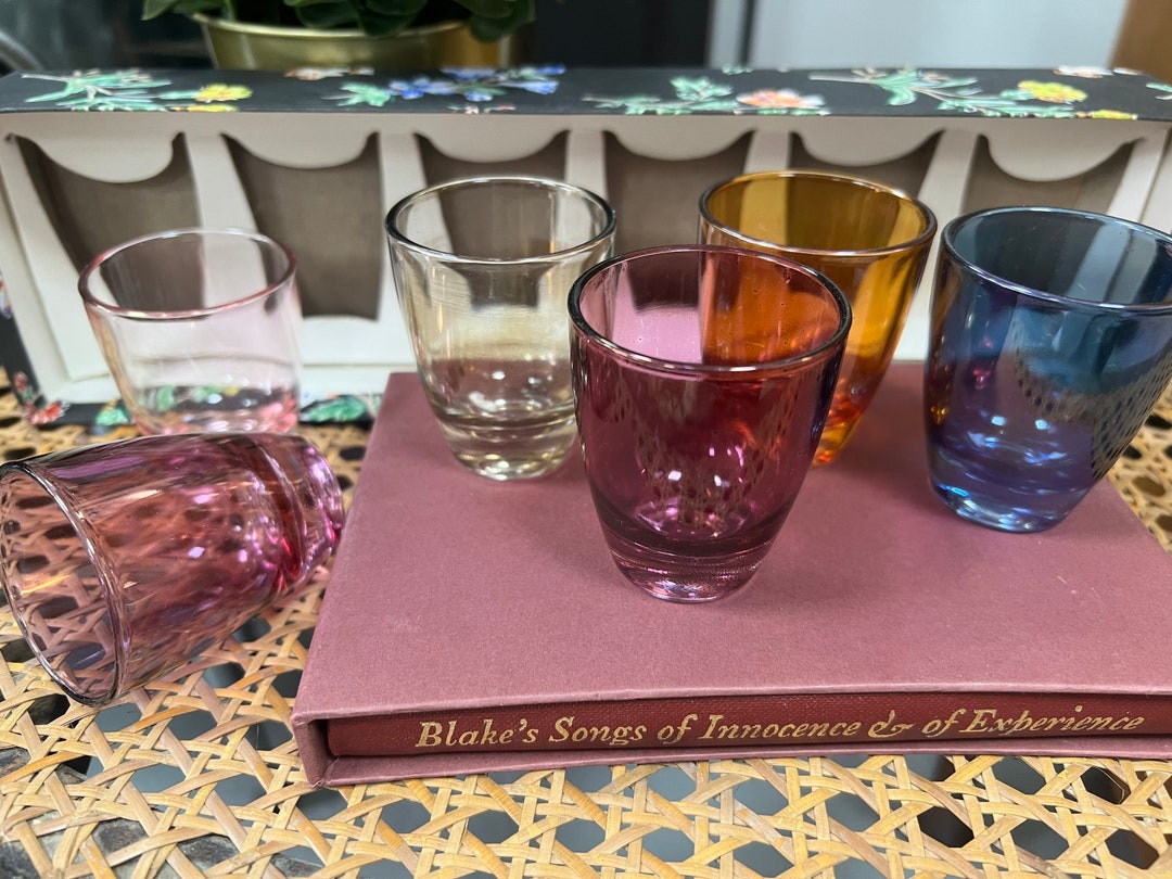 Vintage Coloured Shot Glasses Set of 6 in Original Box Etsy