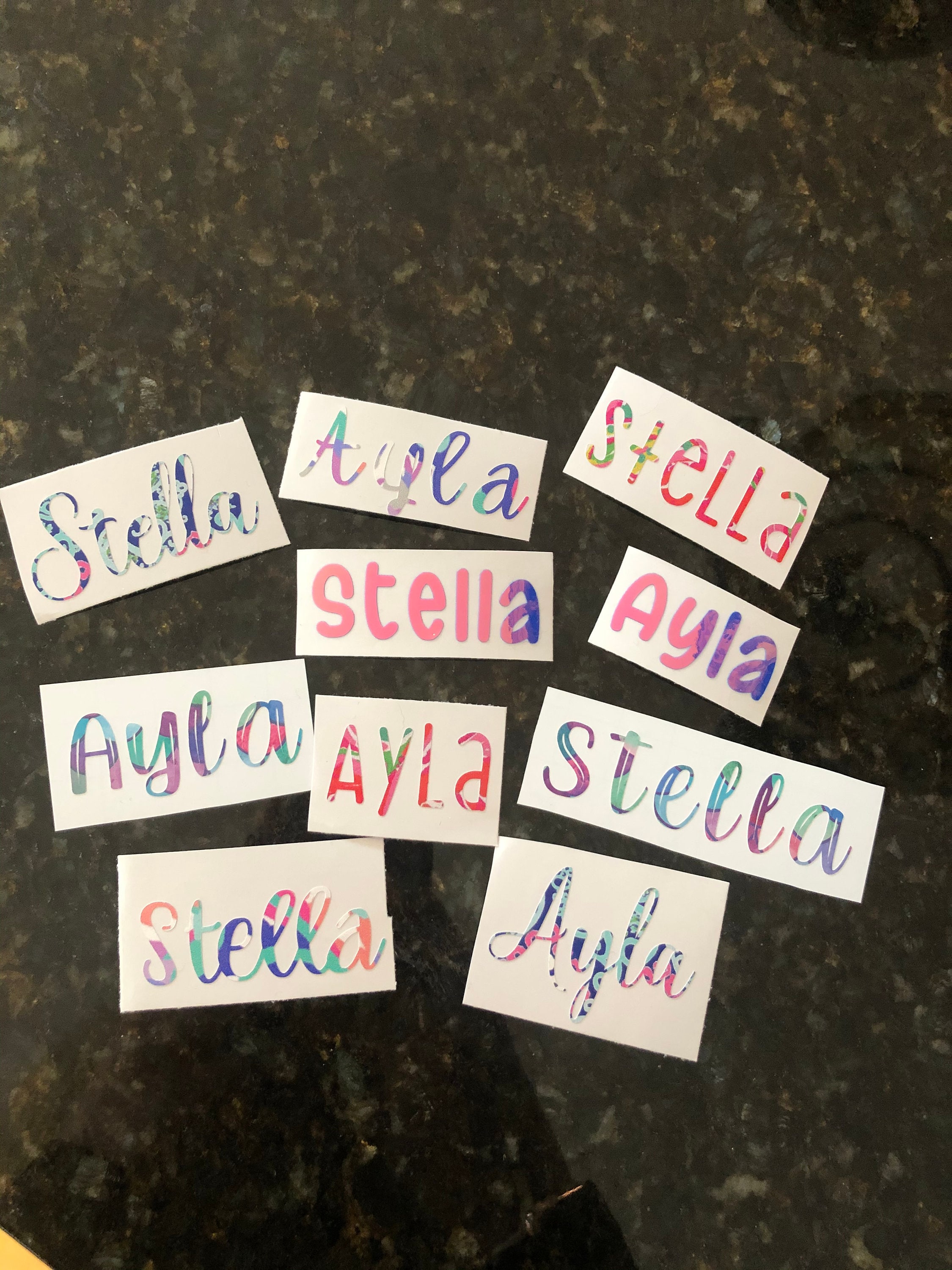 Custom Vinyl Lettering Name Decal Custom Vinyl Stickers Etsy