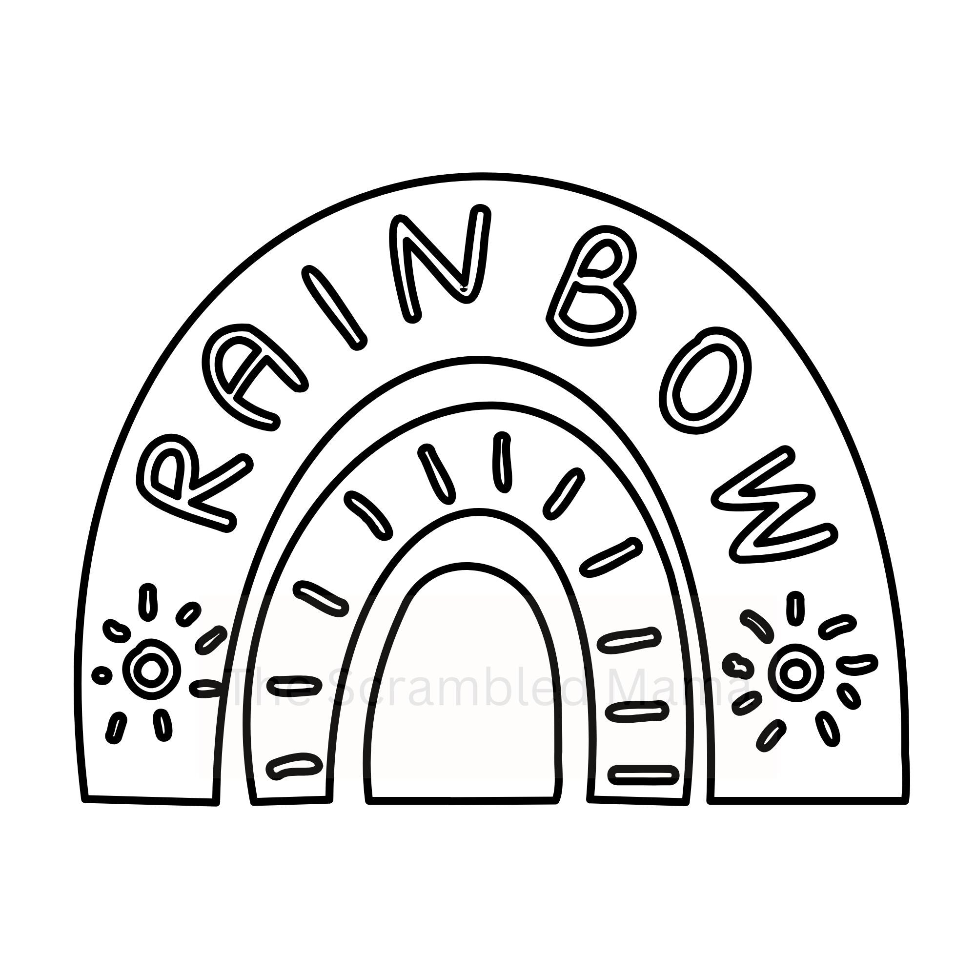 Rainbow and unicorn coloring pages printable coloring pages rainbow