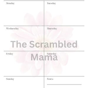 Flower Weekly Planner | Printable Weekly Planner | Digital Weekly Planner | Digital File to keep yourself organized | Weekly Planner
