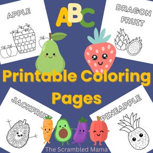 Coloring Pages for Preschoolers | Alphabet Coloring Pages | Learning Coloring Pages for children | Fruits and Vegetable Coloring Pages | ABC