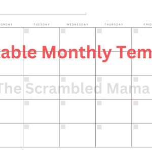 Printable Calendar | Monthly Calendar | Printable Monthly Calendar | Calendar Organization | 2025 Calendar | Printable 2025 Calendar | Print