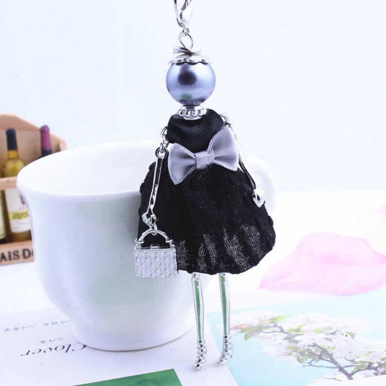 Doll Pendant Necklaces Bag Key Chains Sweater Chain Necklace Cute Doll Keychain