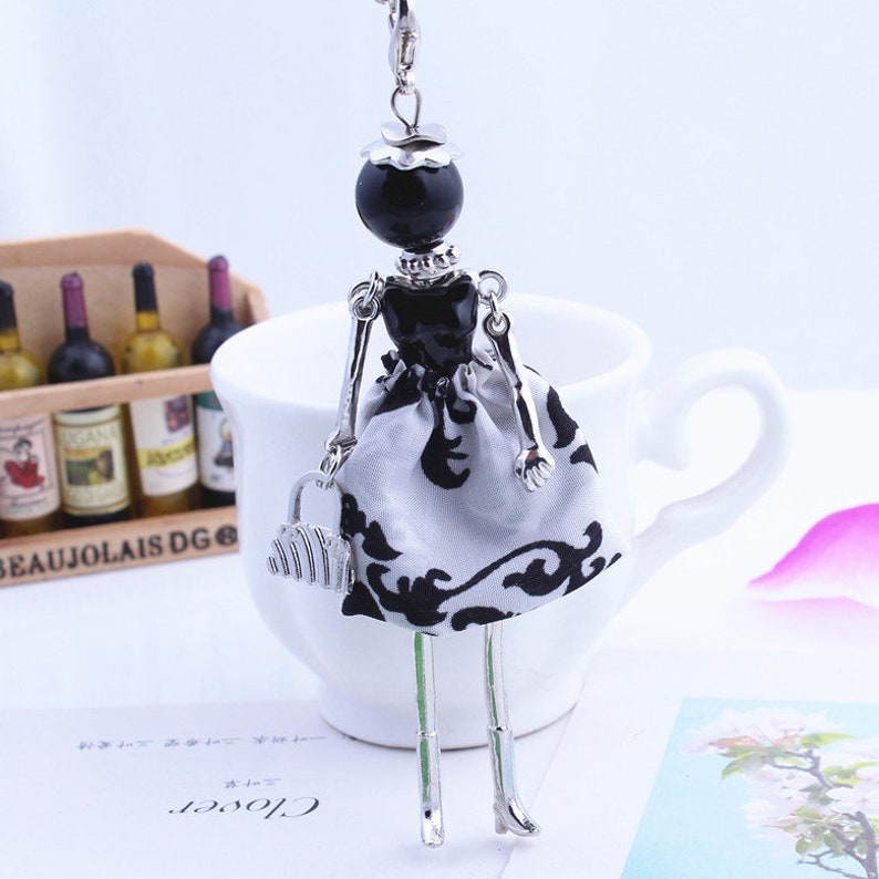 Doll Pendant Necklaces Bag Key Chains Sweater Chain Necklace Cute Doll Keychain