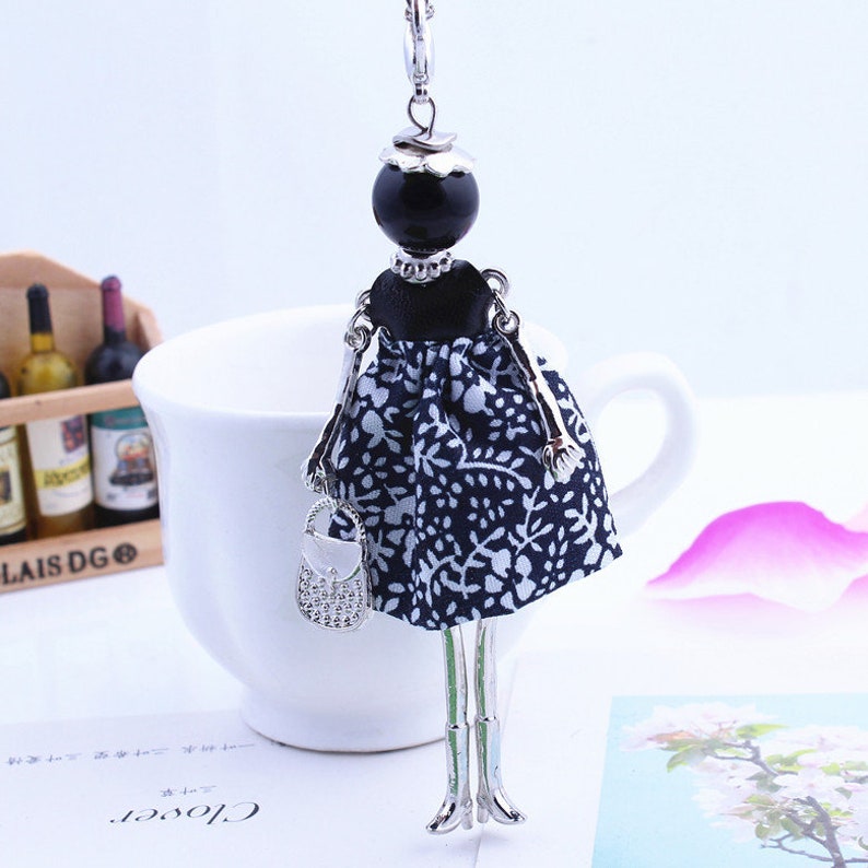 Doll Pendant Necklaces Bag Key Chains Sweater Chain Necklace Cute Doll Keychain