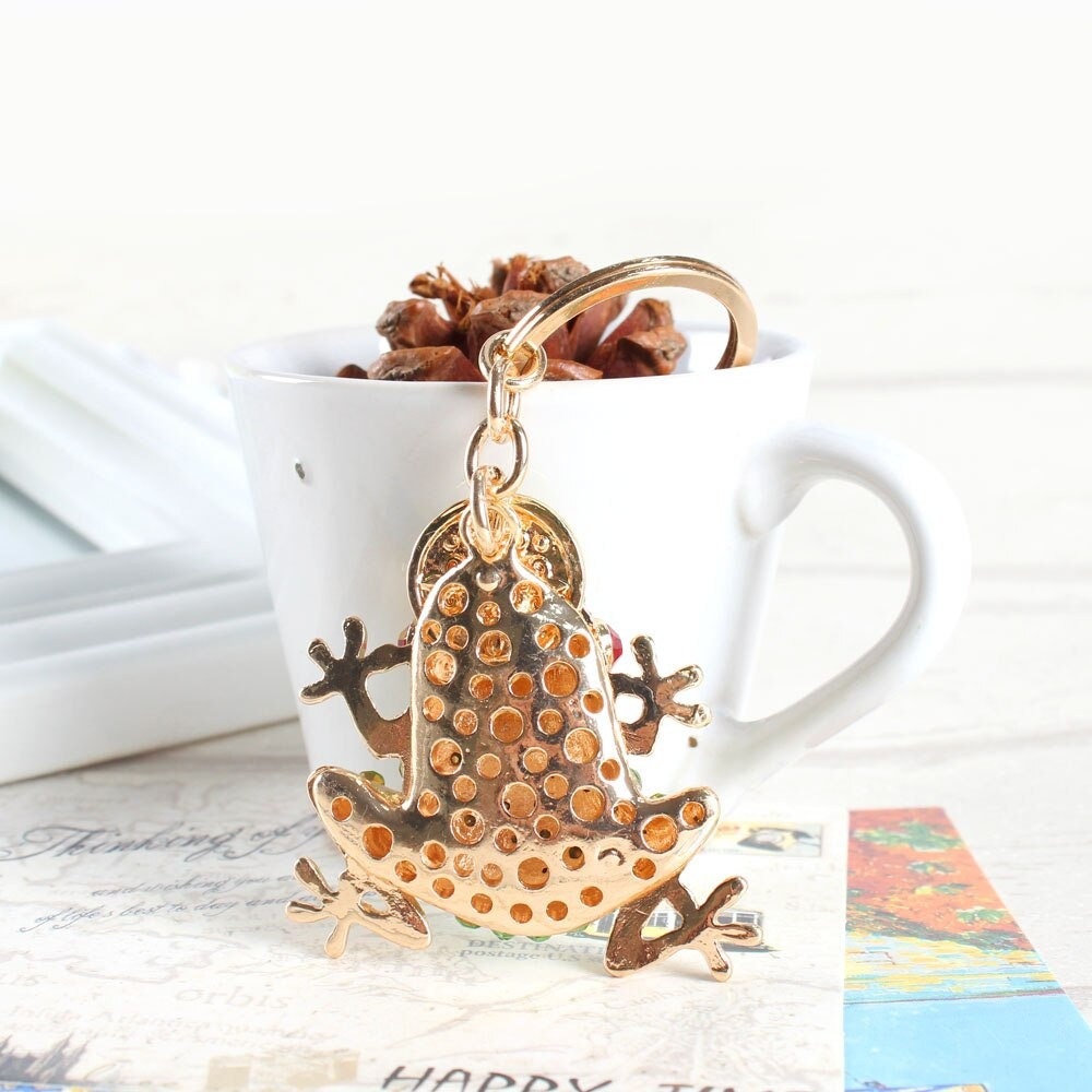 Frog Key Ring Frog Key Chain Key Holder Cute Frog Key Etsy