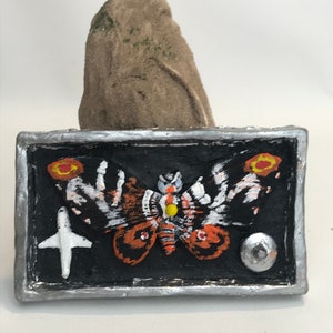 Pressed Mothra -- Kaiju Cleanup Crew Resin Mini-Figure Magnet