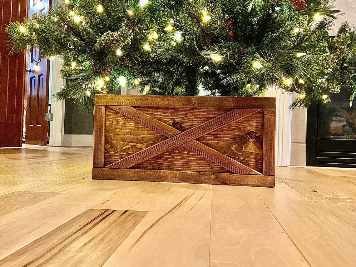 Collapsible Christmas Tree Collar Rustic Christmas Tree Etsy