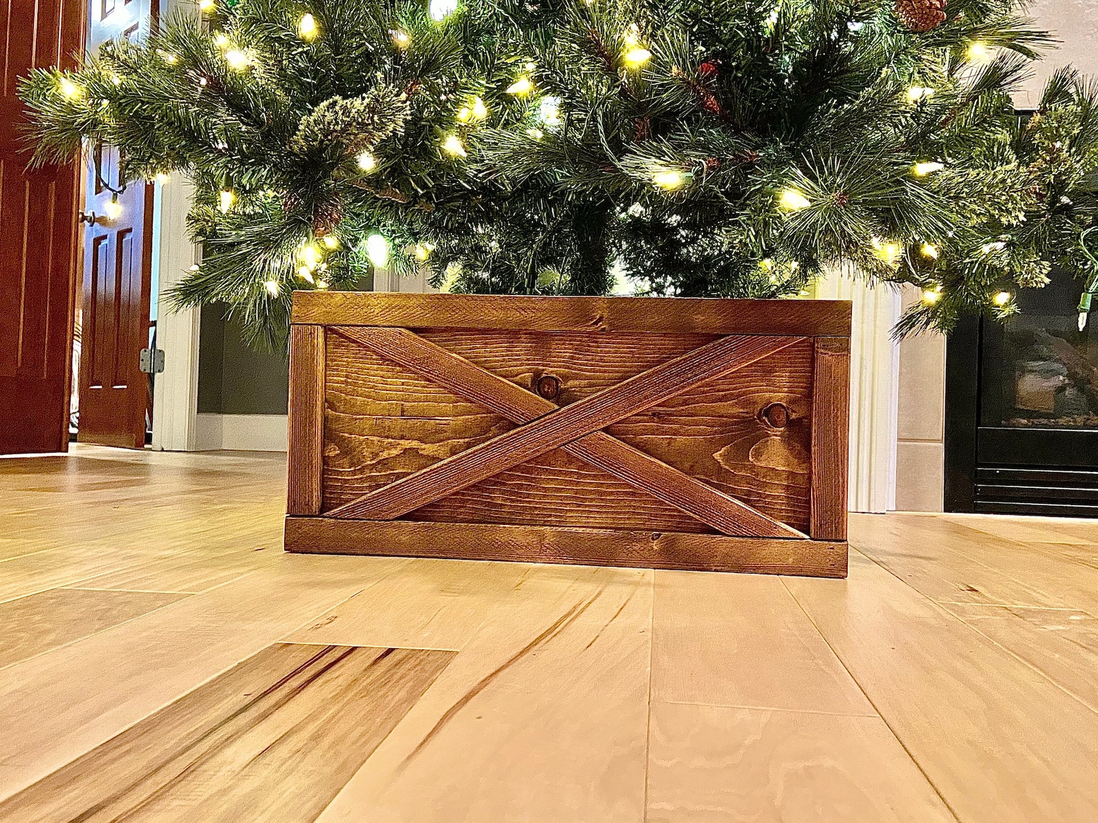 Collapsible Christmas Tree Collar Rustic Christmas Tree Etsy