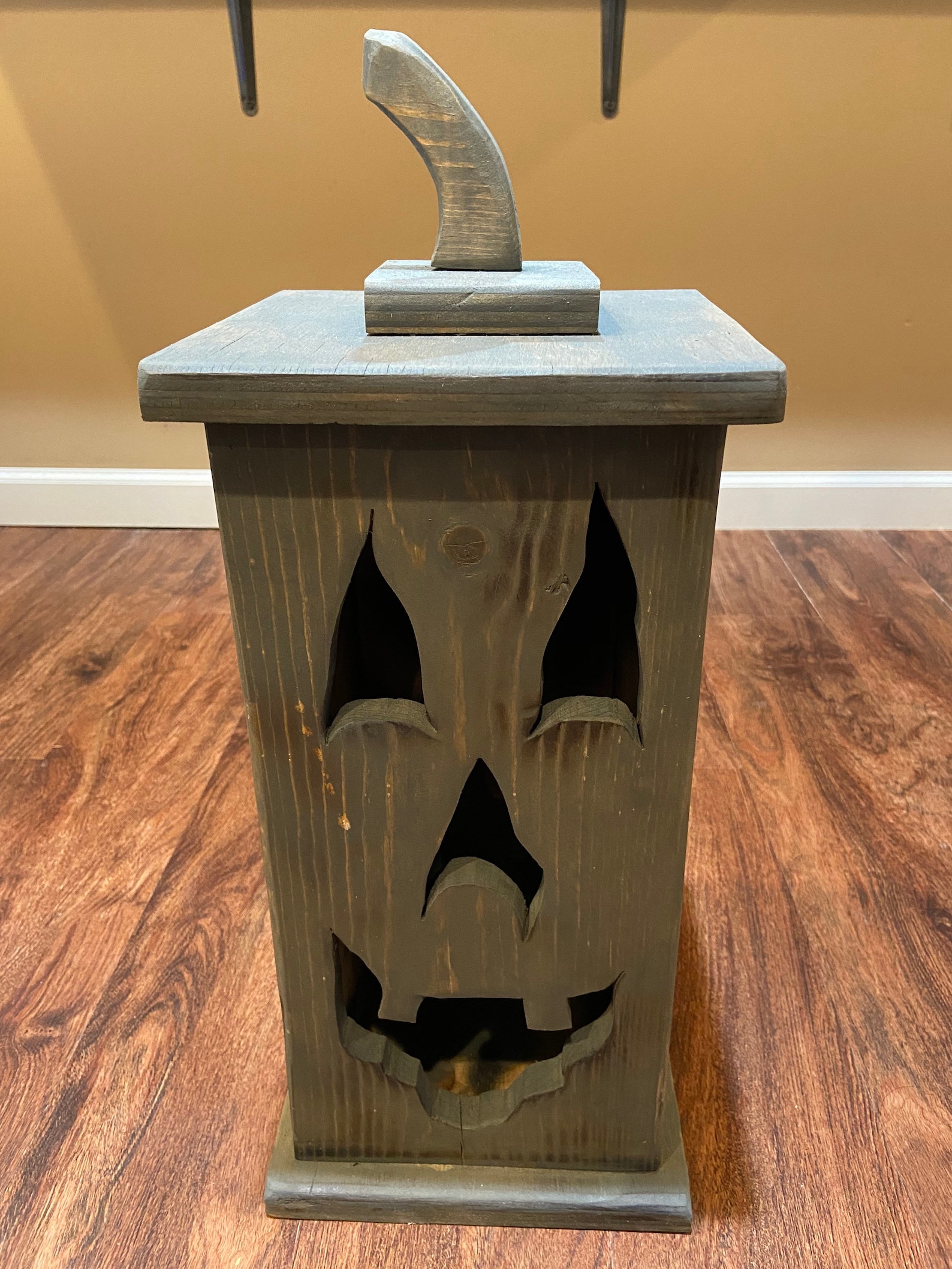 Wooden Jackolantern Halloween Decor Etsy