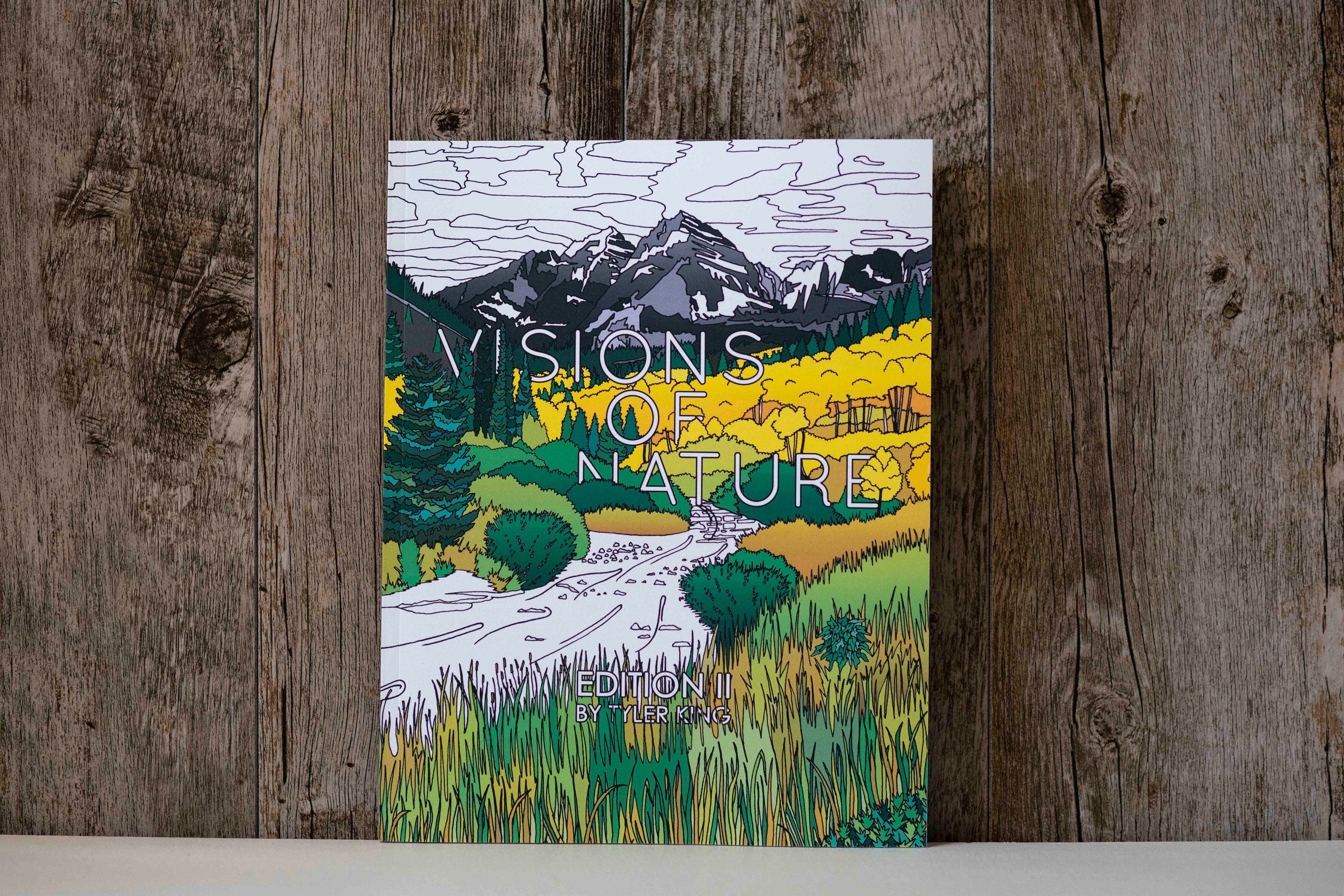 Visions of Nature Edición II Libro de colorear para adultos – Paisajes escénicos y aventura