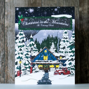 山のクリスマスぬり絵