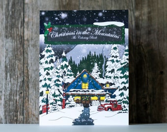 Christmas in the Mountains Coloring Book
