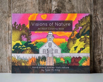 Visionen Der Natur Erwachsenen Malbuch