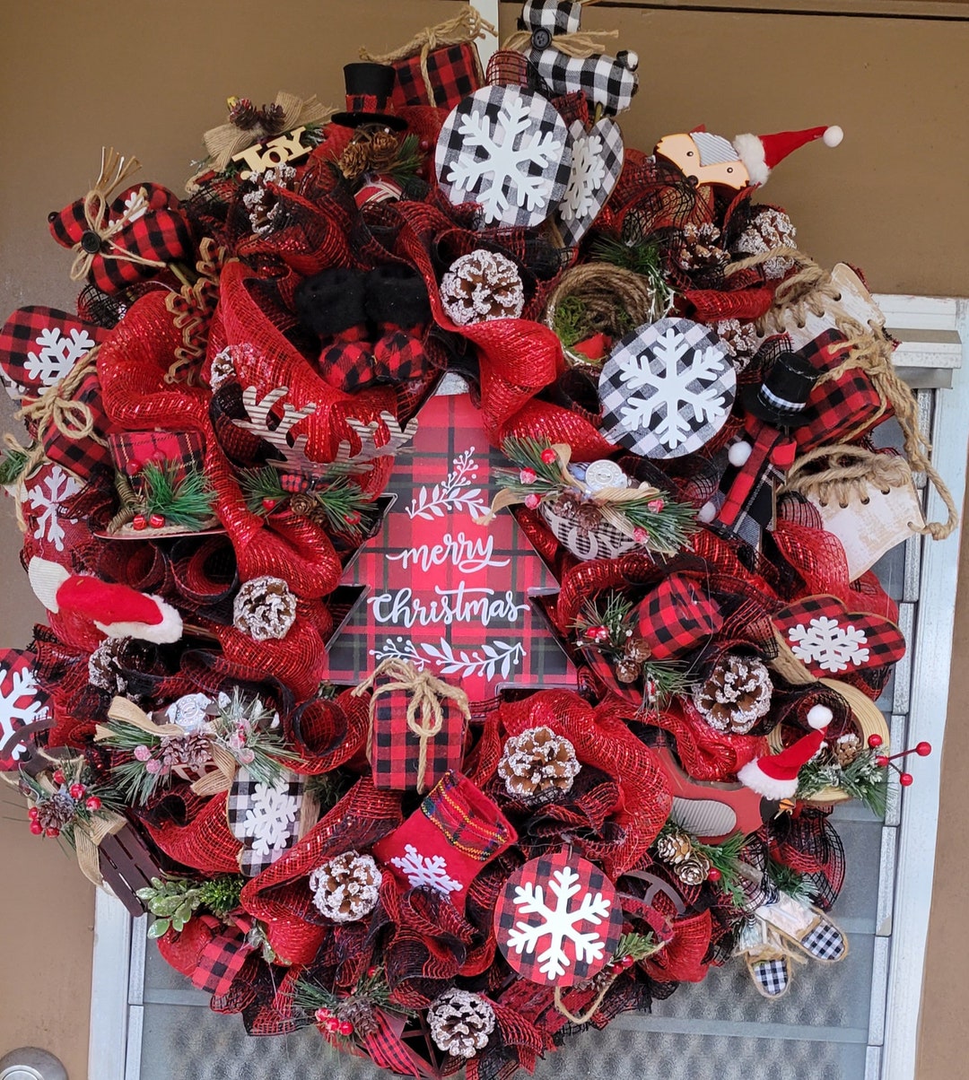 Christmas in the Woods. the Buffalo Plaid, Red and Black, is Full of