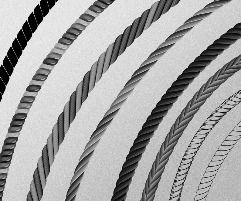 Rope Brushes and Chain Brushes for Procreate Rope Brush Set Etsy