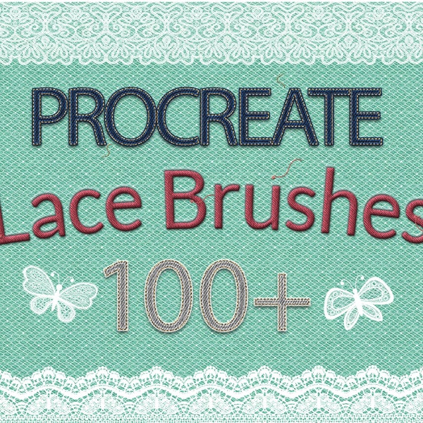 100+ Lace Brushes - Procreate Lace Brushes - Procreate Stamps - Fashion illustration