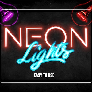 Neon Lights Procreate Brushes, Light Brushes Procreate, Neon Art, Color Palettes