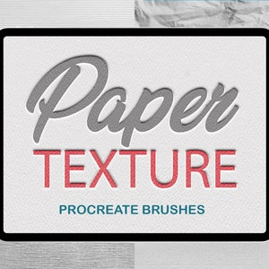 Digital Paper Texture Brushes for Procreate, Watercolor Paper, Old Paper, Craft Paper, Digital Download