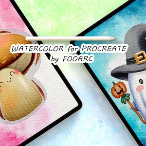 Procreate Watercolor Brushes, Realistic Digital Brush Set