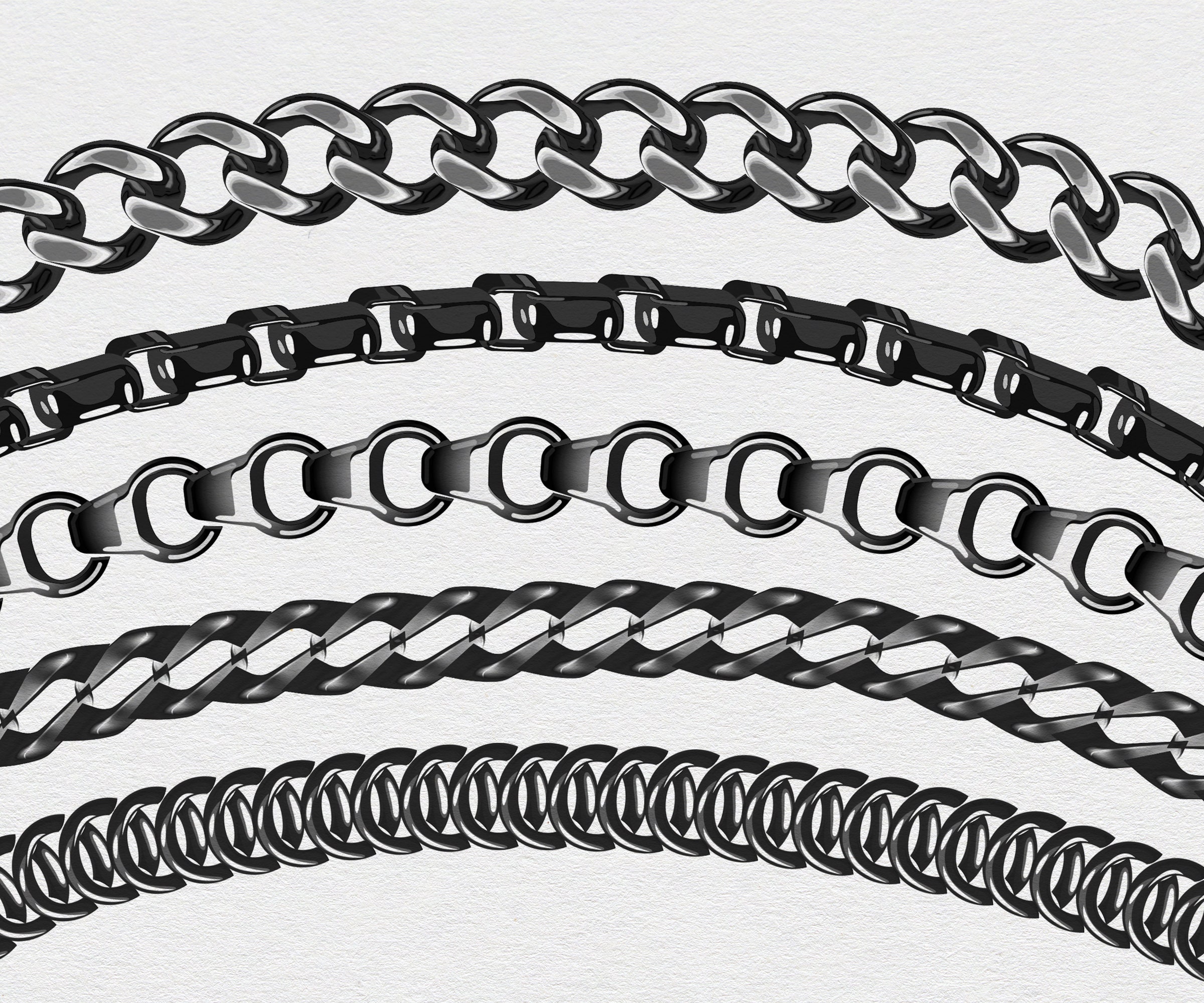 Realistic Jewelry Brushes Chain Brushes for Procreate Rope | Etsy