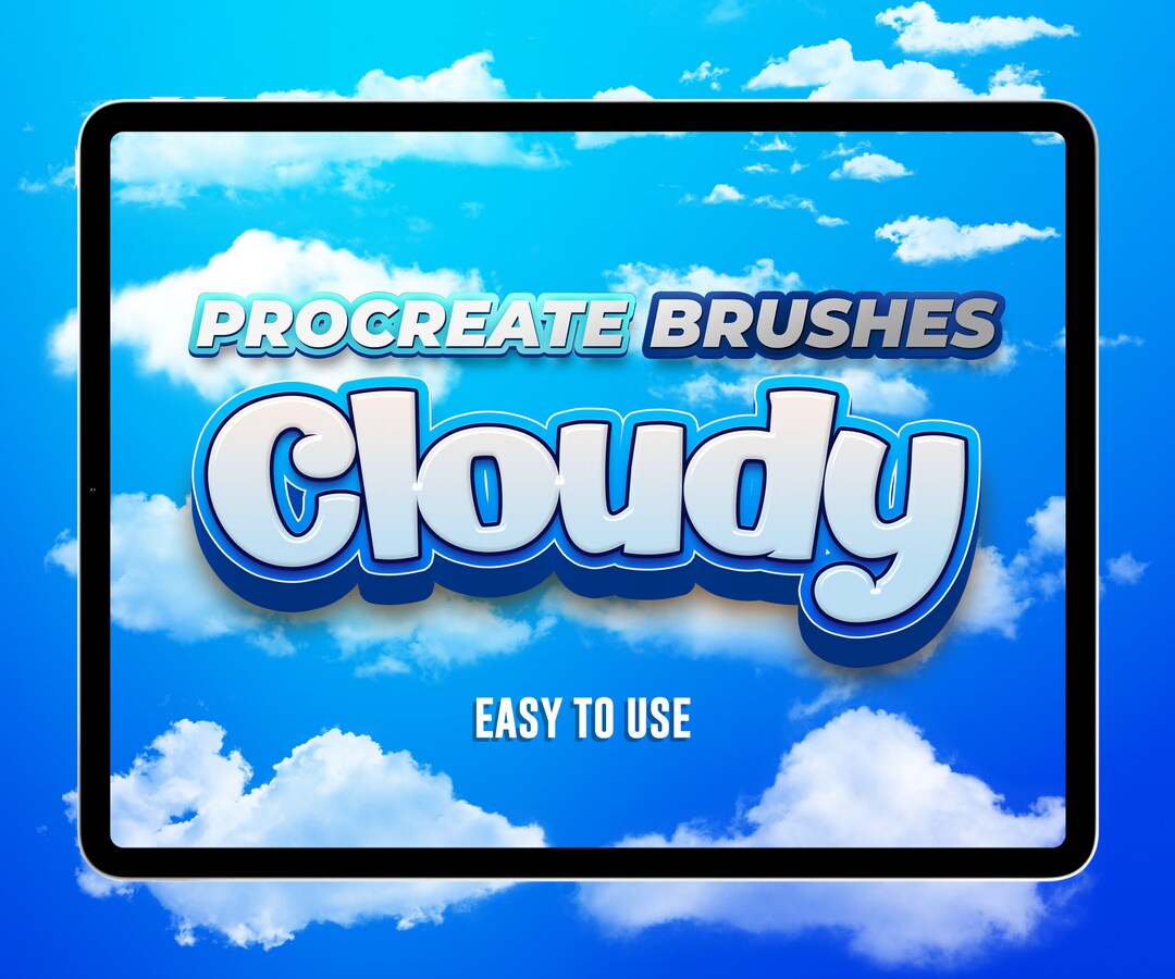 Cloud Procreate Brushes, Realistic Cloudy, Digital Brush Set - Etsy