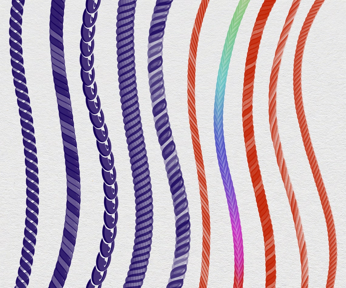 Rope Brushes and Chain Brushes for Procreate Rope Brush Set Etsy