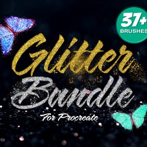 Brosses à procréer, lot de paillettes, ensemble de pinceaux à paillettes, téléchargement numérique de paillettes et d'étincelles
