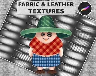 Pinceles de textura para tela y cuero para Procreate (Descarga digital)