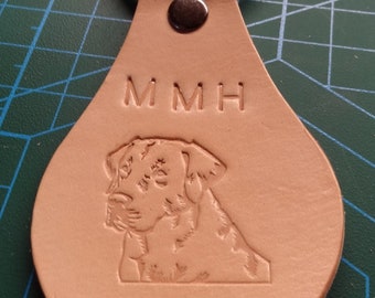 PERSONALIZADO hecho a mano cuero llavero labrador retriever perro llavero cadena FOB Navidad regalo perro mascota amarillo golden LAB perro mascota
