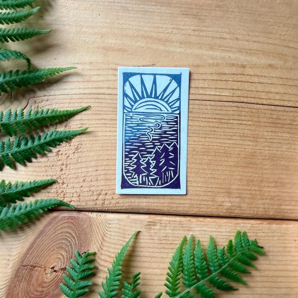 Sunset Vinyl Sticker-Waterproof Sticker, Hydroflask Sticker