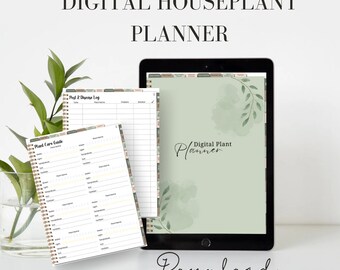 Digitaler Zimmerpflanzen Planer Planer für Tablets Zimmerpflanzen Journal Indoor Plant Care Tracker