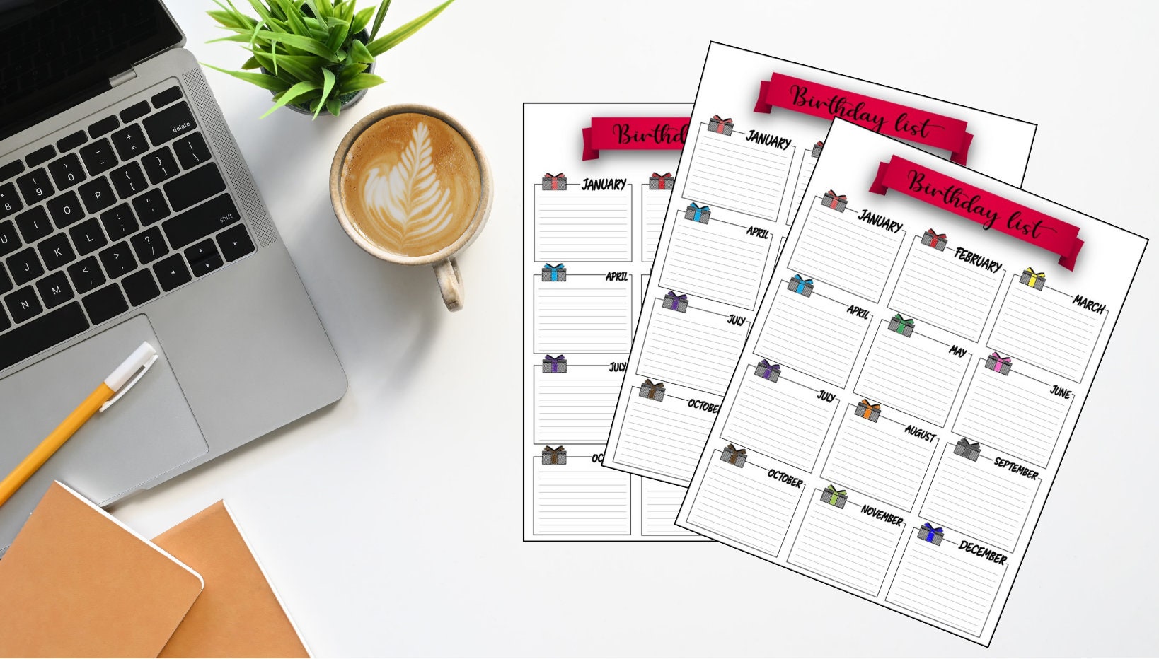 Birthday Planner Printable, Birthday Tracker Printable, Birthday ...