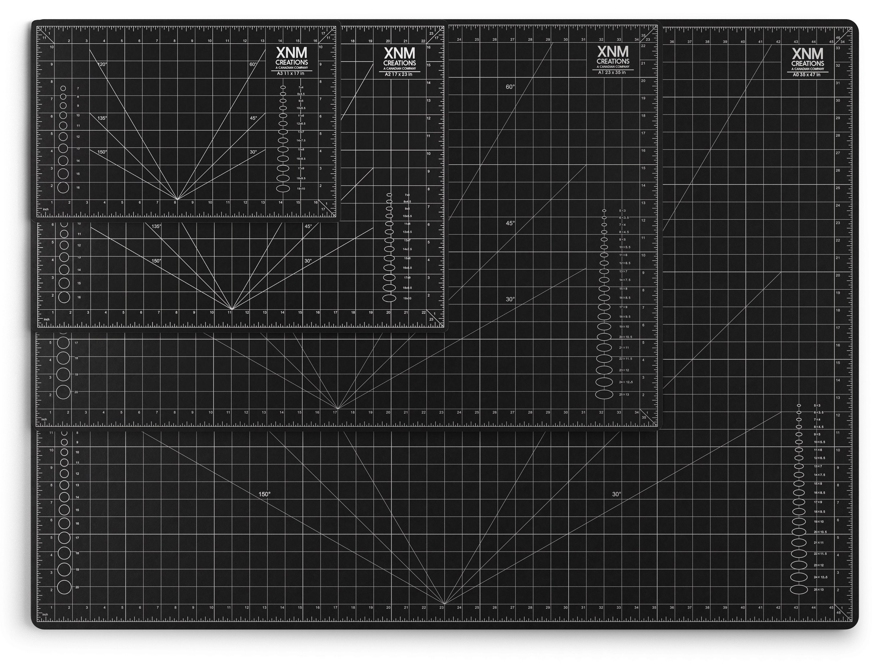 Self-Healing Cutting Mat, A2 Size Cutting Mat 18x24 inch PVC Double Sided  Non-Slip Gridded Rotary Mat for Cutting Sewing Craft