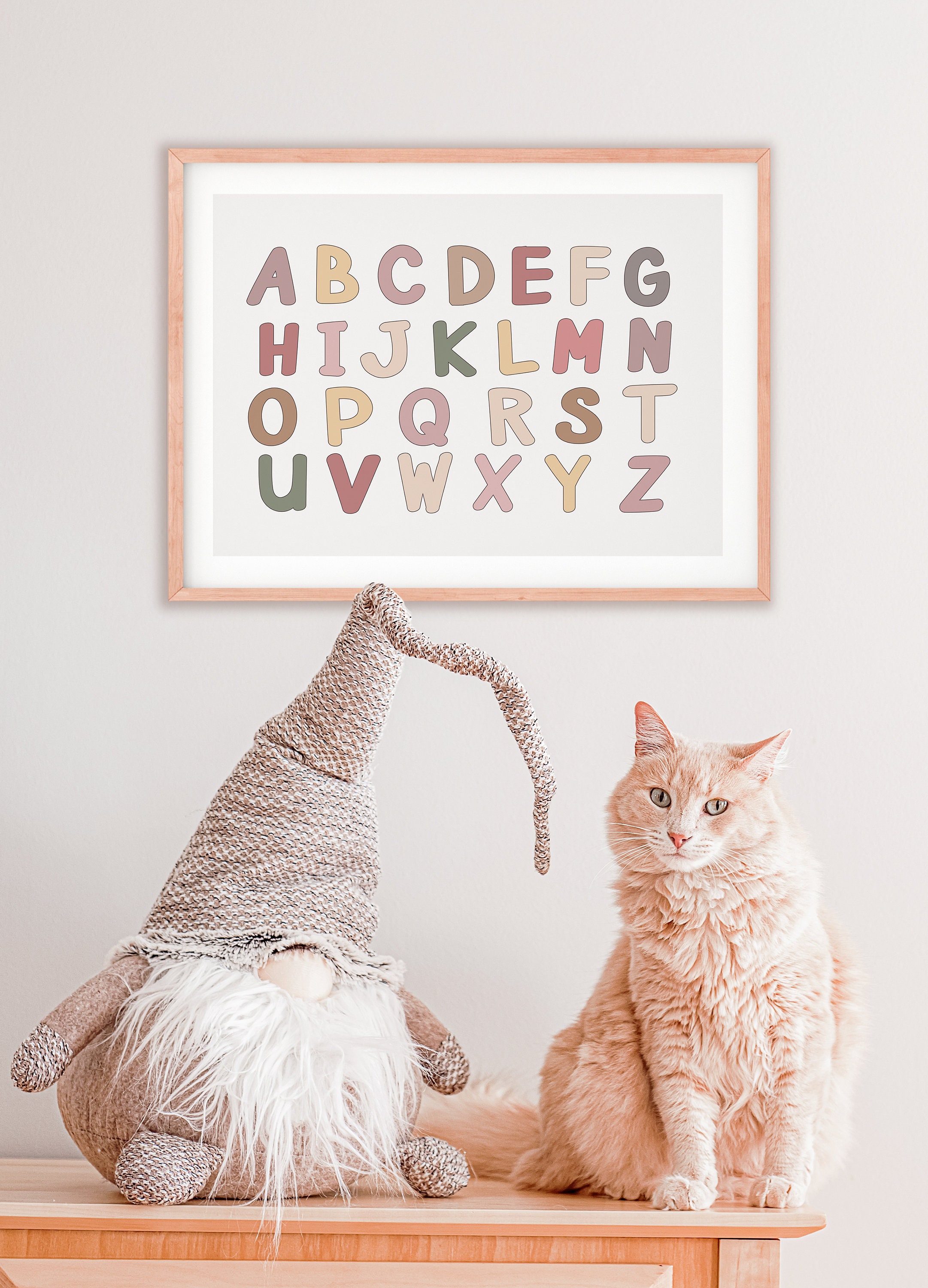 Alphabet Poster Printable ABC for Kids Room Instant Download Wall Decor ...