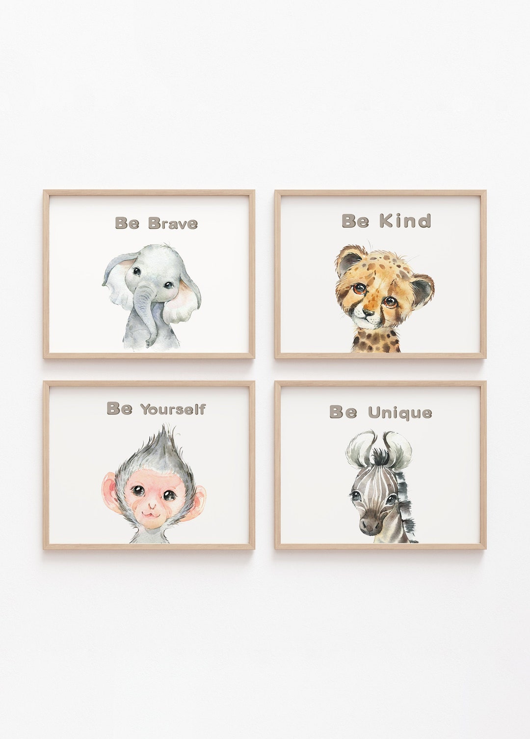 Set of Baby Animals Printable Kids Playroom Decor Nursery Wall Decor ...