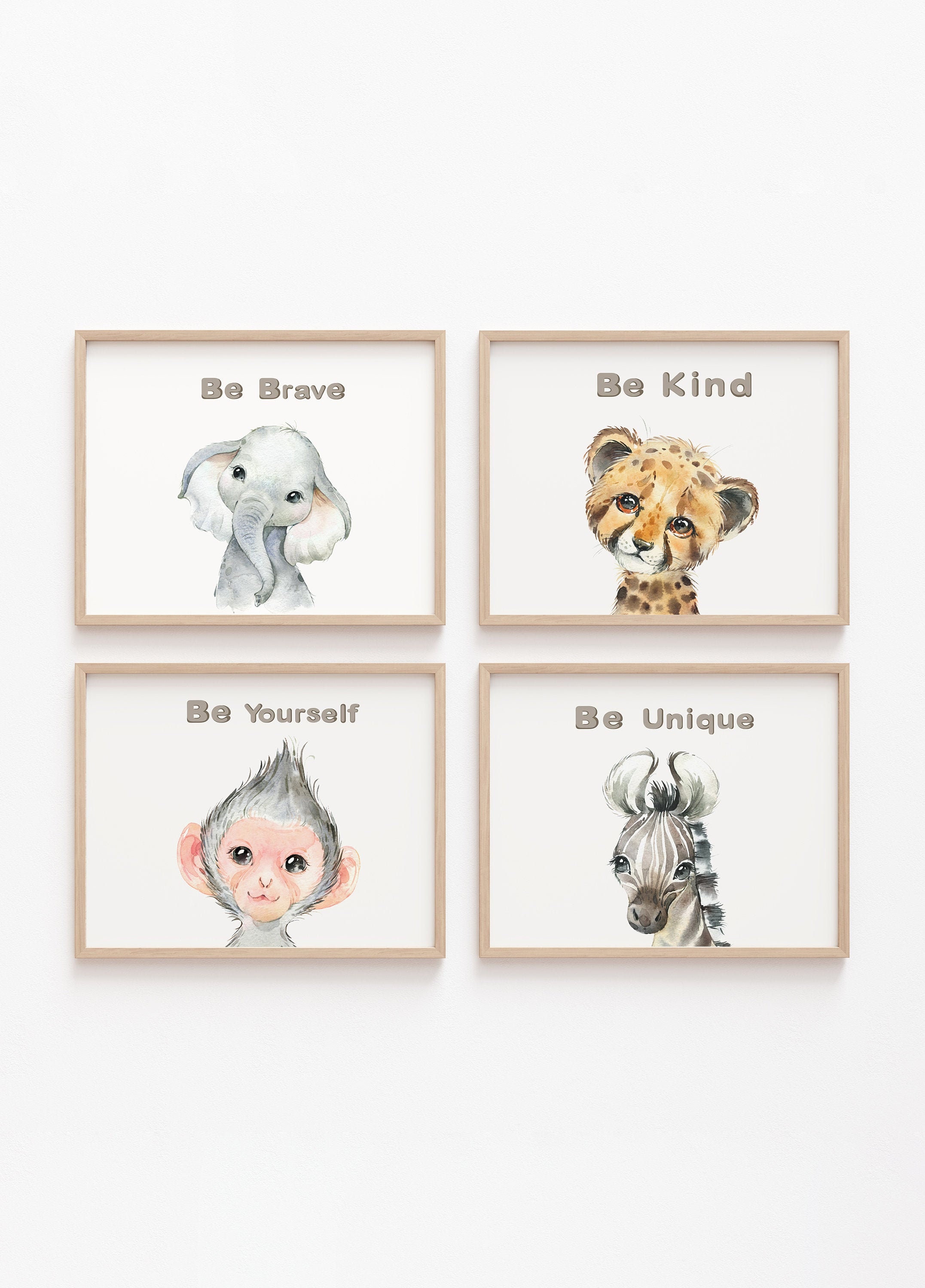 Set of Baby Animals Printable Kids Playroom Decor Nursery Wall - Etsy