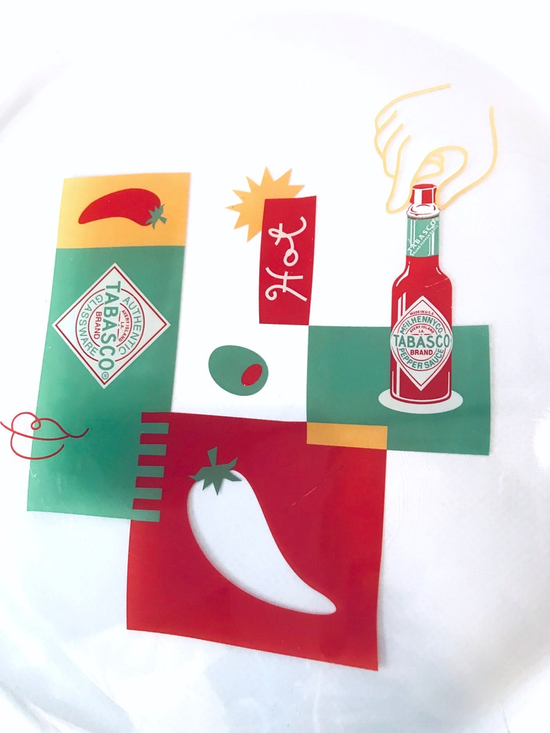 Vintage Tabasco Brand Glass Tray