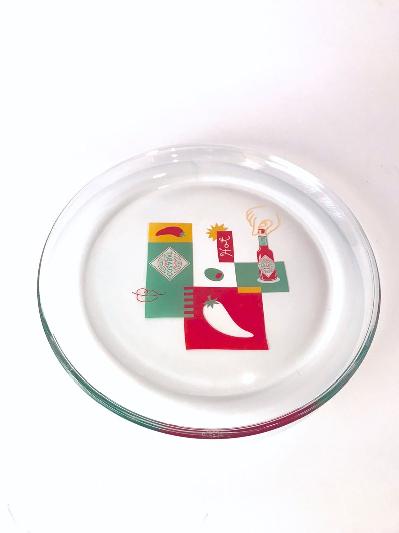 Vintage Tabasco Brand Glass Tray