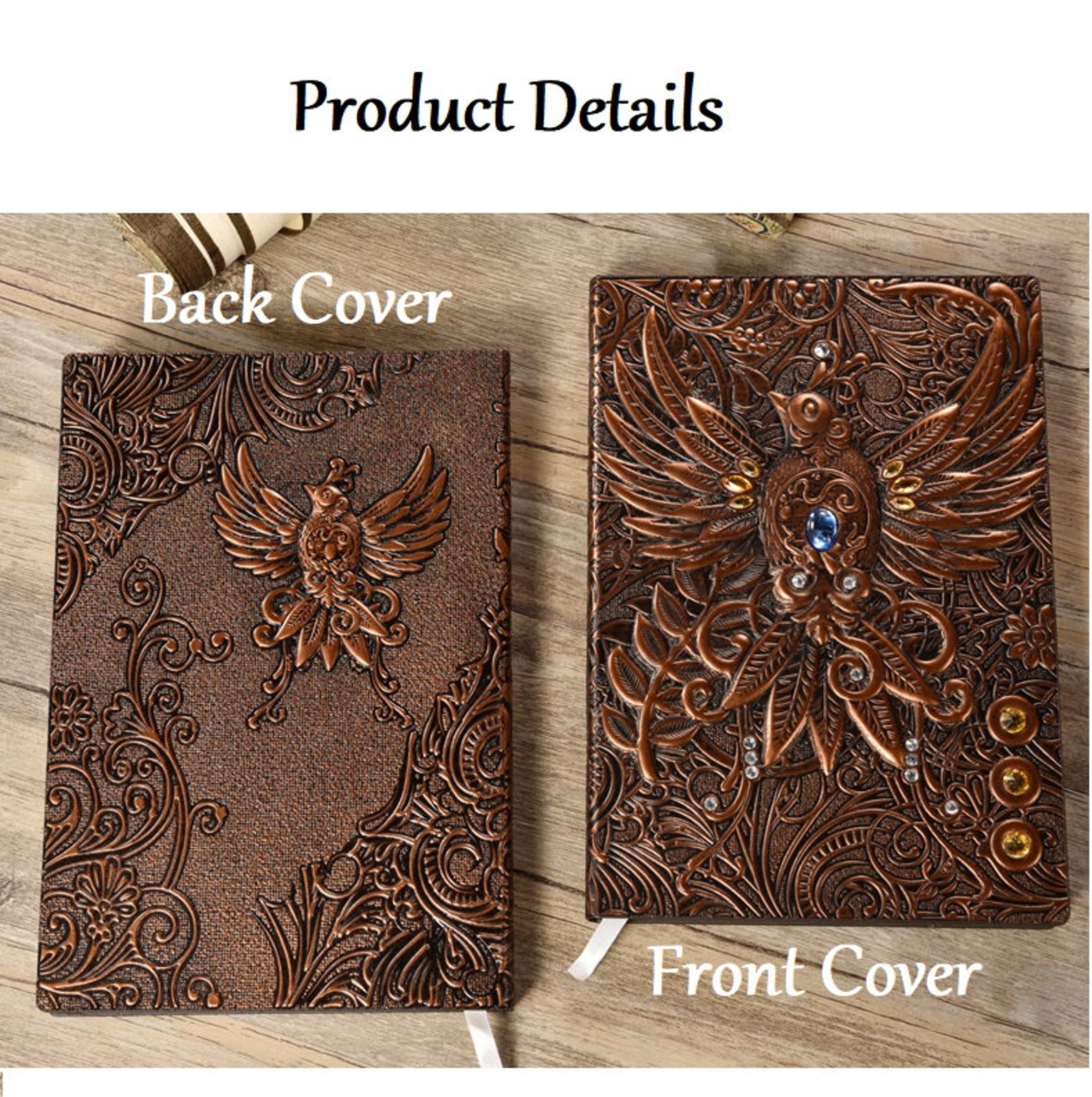 Vintage Style Leather Journal Hardcover Notebook Retro Leather Etsy