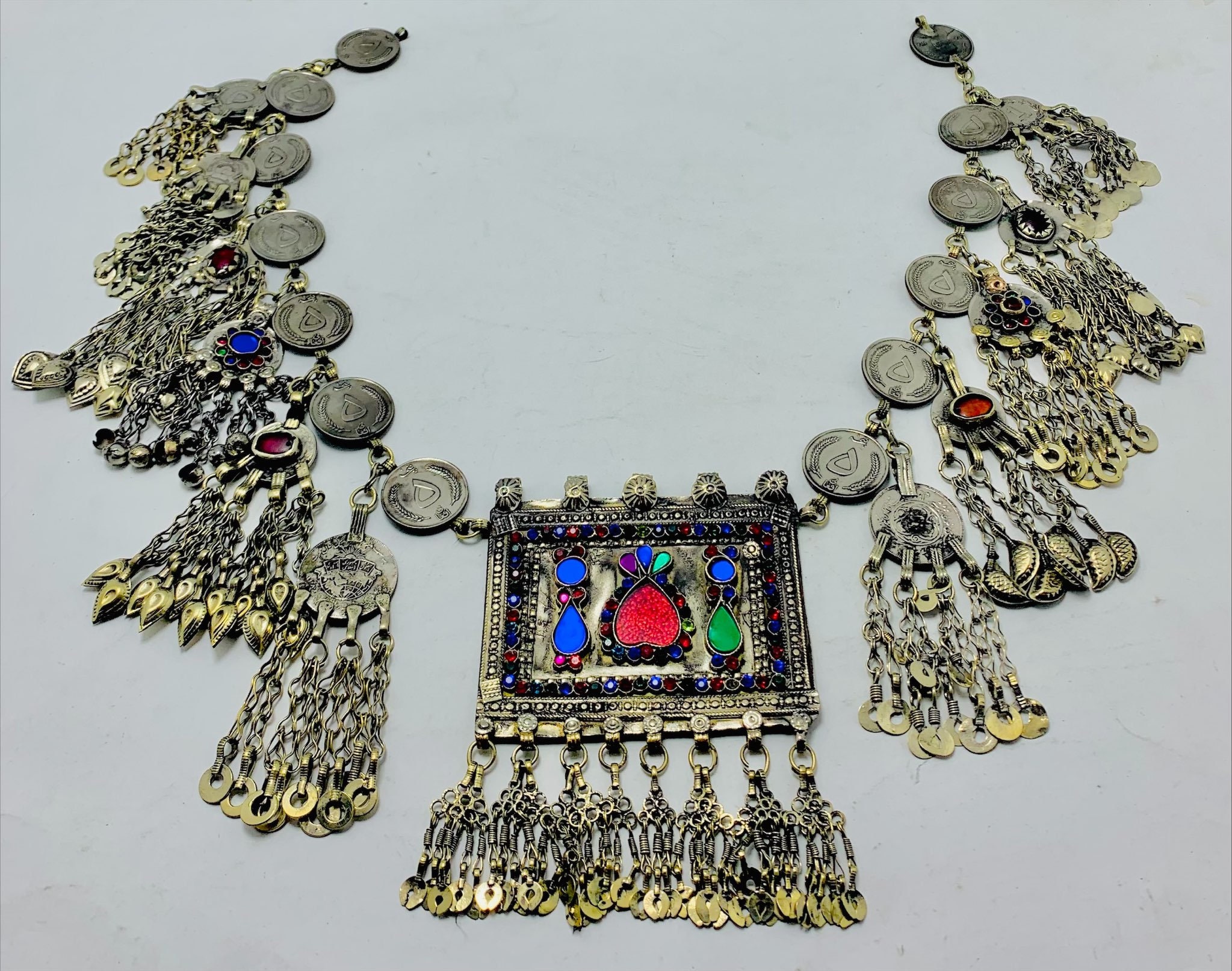 Vintage Kuchi Coin Belt, Tribal Gypsy Belly Chain, Body Jewelry Tribal Silver Kuchi Belly Belt, Gypsy Tassel Belly Chain - Etsy main image 3