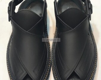 Black Sandals, Gents Shoes, Handmade Peshawari Chappal, Custom Leather  Sandals, Modern Leather Sandals, Gift For Him